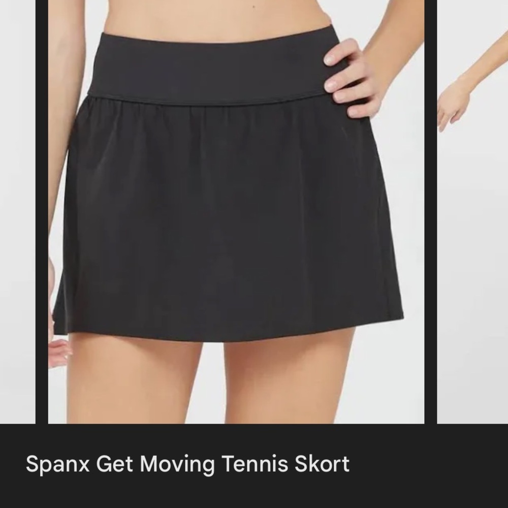 Spanx Get Moving Tennis Skort - Medium - Black